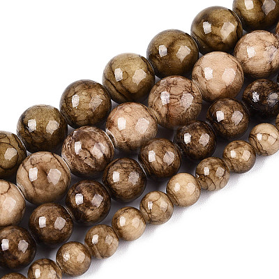 Natural Persian Jade Beads Strands X-G-A255-A02-04E-1