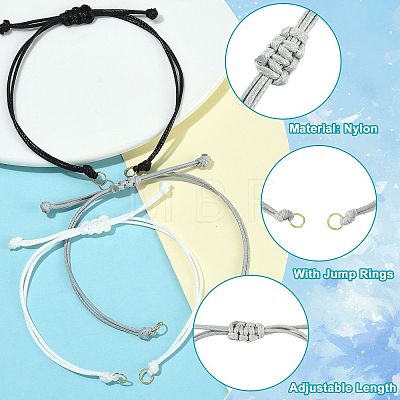 24Pcs Polyester Cord Bracelets Making AJEW-FS00007-1