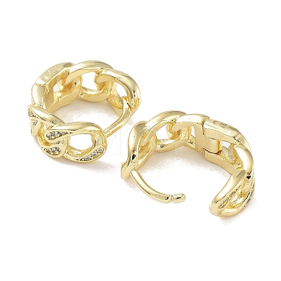 Real 18K Gold Plated Brass Hoop Earrings EJEW-L269-053G-1
