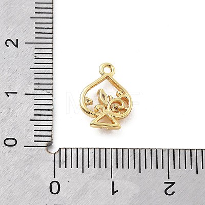 Brass Micro Pave Cubic Zirconia Pendants KK-H511-01G-01-1