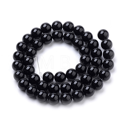 Natural Obsidian Beads Strands X-G-S259-33-8mm-1
