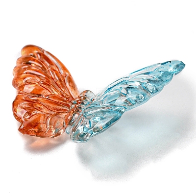 Two Tone Transparent Acrylic Beads X-OACR-E041-06-1