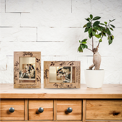 Natural Wood Photo Frames DIY-WH0247-003-1