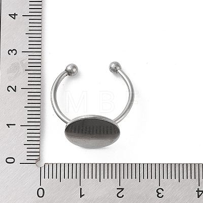 Adjustable 304 Stainless Steel Finger Rings Components STAS-K278-04E-P-1