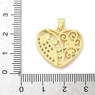 Brass Micro Pave Cubic Zirconia Pendants KK-S511-26B-G-1