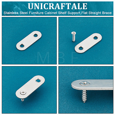 Unicraftale 24Pcs 201 Stainless Steel Furniture Cabinet Shelf Support FIND-UN0001-42-1