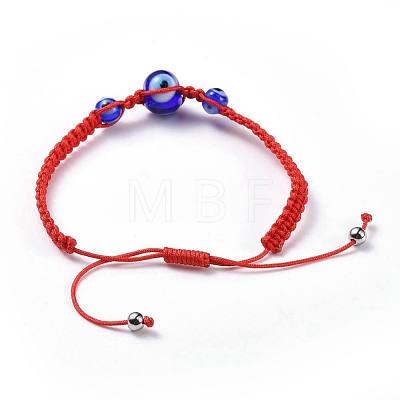 Adjustable Nylon Thread Braided Bead Bracelets BJEW-JB04459-02-1