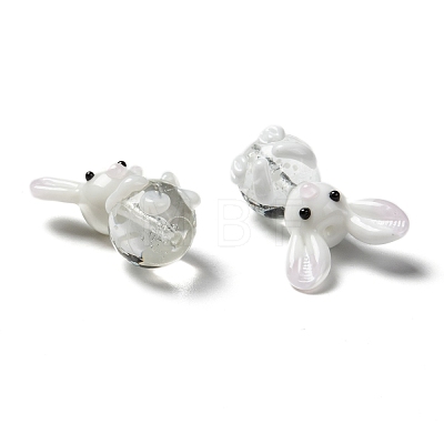 Handmade Bunny Lampwork Beads LAMP-P051-J01-1
