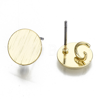 Rack Plating Iron Stud Earring Findings IFIN-N008-005-RS-1