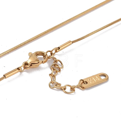 Ion Plating(IP) 304 Stainless Steel Snake Chain Necklaces NJEW-G081-04G-02-1