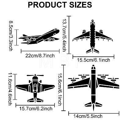 MAYJOYDIY US 1 Set PET Hollow Out Drawing Painting Stencils DIY-MA0002-49-1