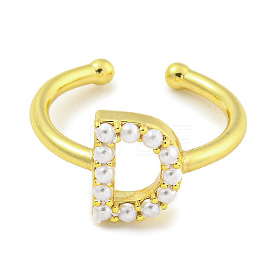 Rack Plating Brass Open Cuff Rings for Women RJEW-F162-01G-D-1