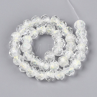 Handmade Foil Lampwork Beads Strands FOIL-T008-09F-1