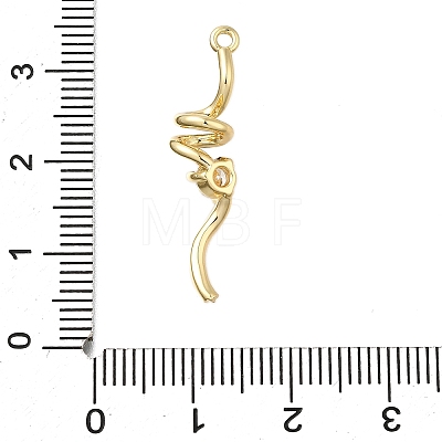 Brass with Cubic Zirconia Pendants KK-Q048-02G-1