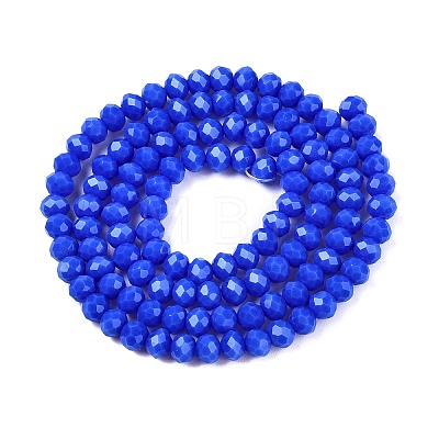 Opaque Solid Color Imitation Jade Glass Beads Strands EGLA-A044-P4mm-D32-1