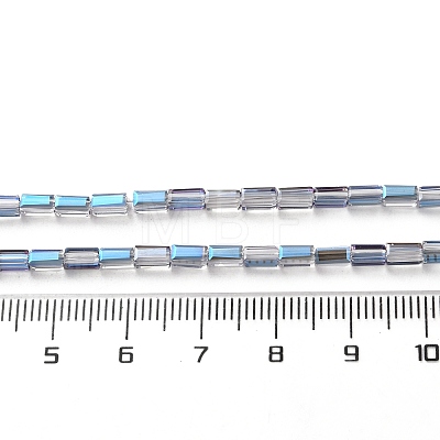 Electroplate Transparent  Glass Beads Strands EGLA-H106-01A-HR02-1