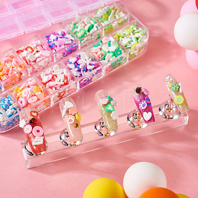30G 6 Colors Handmade Polymer Clay Sprinkles Mix CLAY-TA0001-17-1