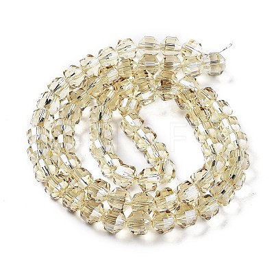 Electroplate Rondelle Glass Beads Strands EGLA-A036-09A-PL01-1