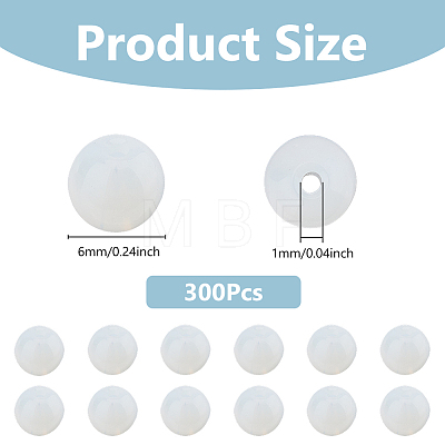 300Pcs Round Opalite Beads GLAA-DC0001-52-1