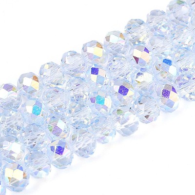 Transparent Glass Beads Strands X-EGLA-N016-6mm-02-1
