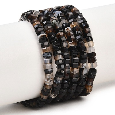 Natural Agate Beads Strands G-G345-C36-2x4mm-1