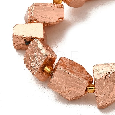 Electroplated Natural Pyrite Beads Strands G-F800-A03-1