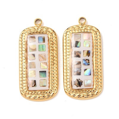 304 Stainless Steel Enamel Pendants STAS-F352-05B-03-1