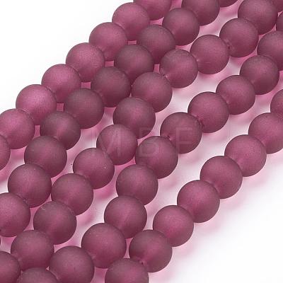 Transparent Glass Bead Strands GLAA-S031-10mm-39-1