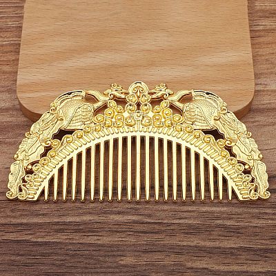 Double Phoenix Alloy Hair Comb Finding PW-WG3768C-02-1