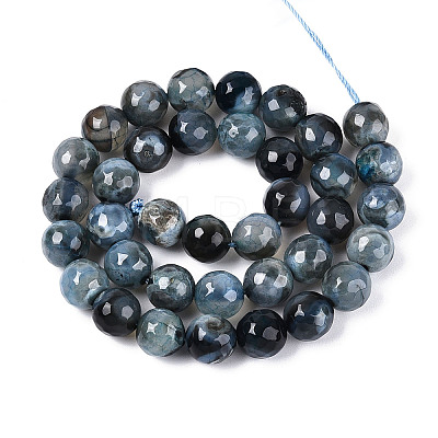 Dyed & Heated Natural Fire Crackle Agate Beads Strands G-N359-01B-03-1