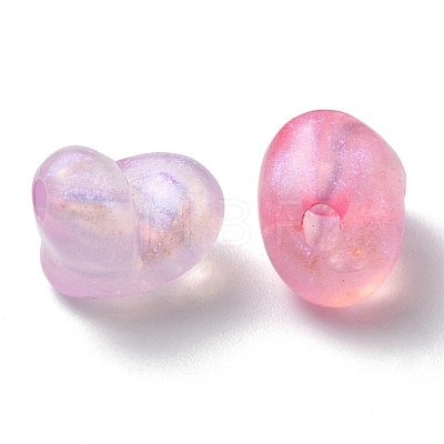Rainbow Iridescent Plating Acrylic Beads MACR-YW0002-20-1