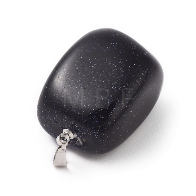 Synthetic Blue Goldstone Pendants G-K302-B05-1