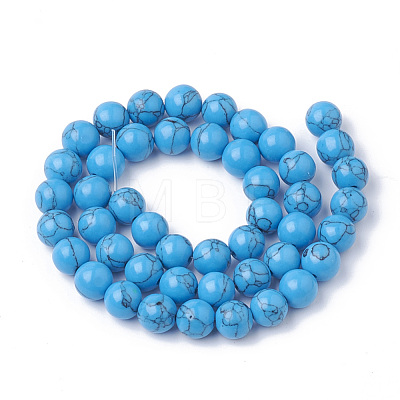 Synthetic Turquoise Beads Strands G-S295-11B-10mm-1