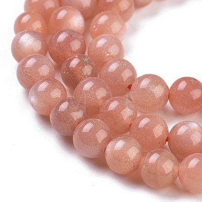 Natural Sunstone Beads Strands G-R475-012-1