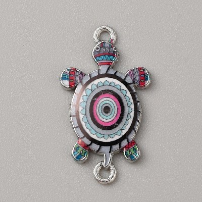Alloy Enamel Connector Charms ENAM-WH0061-47D-1