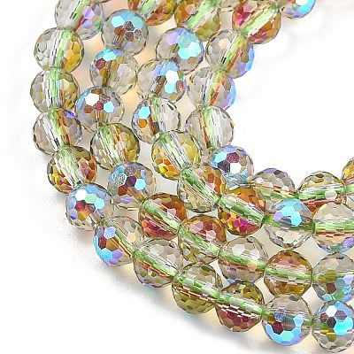 Electroplate Transparent Glass Beads EGLA-B013-02A-AB18-1