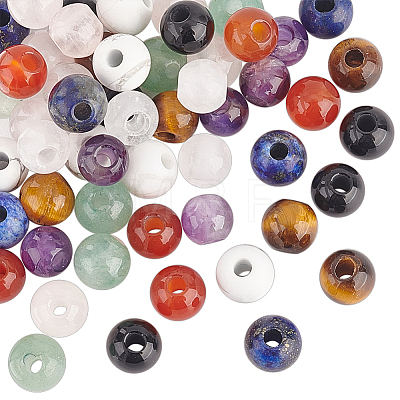 54pcs 9 Styles Natural Mixed Gemstone Beads G-OC0005-57-1