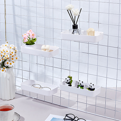 4Pcs Plastic Hanging Trays for Mesh Display AJEW-GO0004-51-1