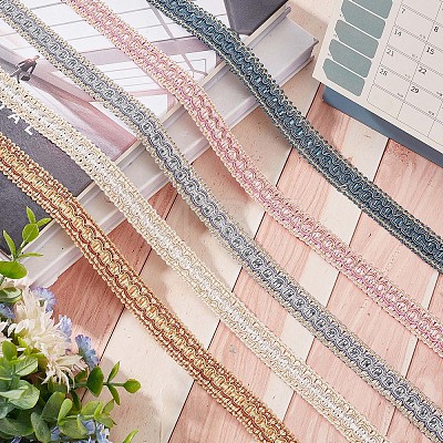Polyester Braided Lace Trims WCOR-WH0001-04E-1
