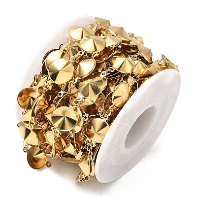 304 Stainless Steel Rhinestone Cup Chains CHS-K023-08B-G-1