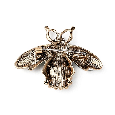 Rhinestone Bee Brooch Pin JEWB-WH0022-61A-1