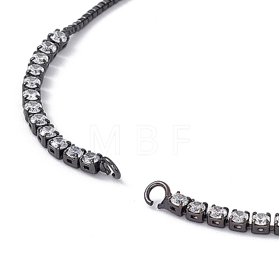 Brass Rhinestone Tennis Slider Bracelet Makings KK-E068-VD015-4-1