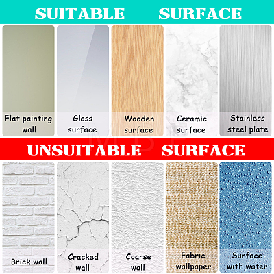 Translucent PVC Self Adhesive Wall Stickers STIC-WH0015-012-1