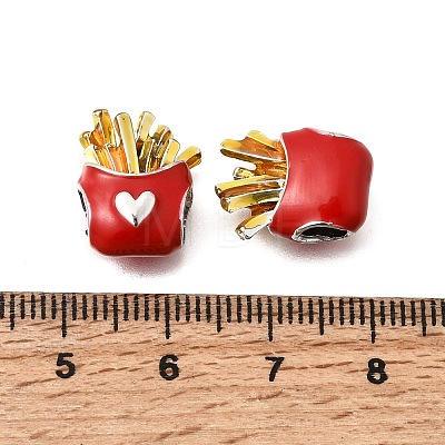 Alloy Enamel European Beads MPDL-F020-10B-P-1