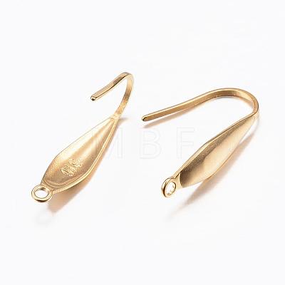 Ion Plating(IP) 316 Surgical Stainless Steel Earring Hooks STAS-H392-03G-1
