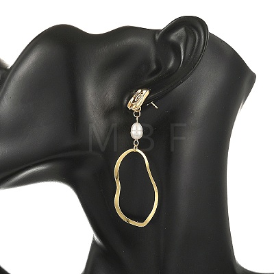 Natural Cultured Freshwater Pearl Dangle Earrings for Women EJEW-JE07506-1