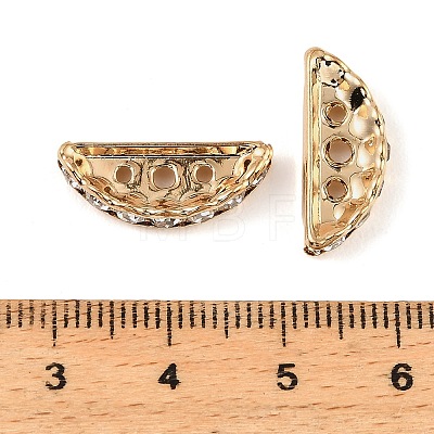 Brass Crystal Rhinestone Spacer Bars RB-T019-02B-KCG-1