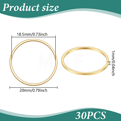 30Pcs Brass Linking Rings KK-UN0006-05-1