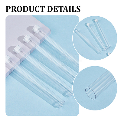 Transparent PVC Plastic Bead Storage Tubes AJEW-CY0002-91-1