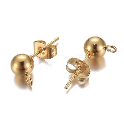 304 Stainless Steel Stud Earring Findings LS-STAS-P148-07G-B-1